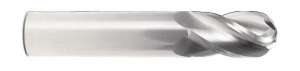 4 Flute-Standard Length-Single End-Ball-Uncoated 1/8 X 1/8 X 1/2 X 1-1/2