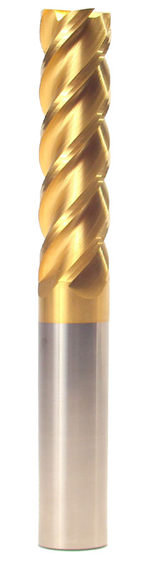 3//8/" 4 FLUTE DOUBLE END STUB LENGTH AlTiN COATED CARBIDE END MILL