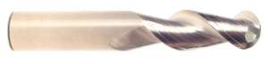 Spoon Cutter-Ball End-SE-45º Helix-for Aluminum & Non Ferrous Machining-2 Flute-UnCoated 5/16 X 5/16 X 13/16 X 2-1/2