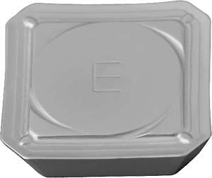 Kyocera SEKR 42AFENS TN100M Grade Uncoated Cermet, Square, Positive Rake Angle, Neutral Milling Insert for Finishing-Medium in Steel