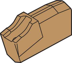 Kyocera SLT 3020SKB CA0835 Grade CVD Carbide, Rectangle, Positive Rake Angle, Neutral Milling Insert for Medium-High Speed in Steel and Stainless Steel