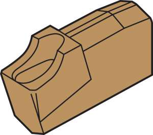 Kyocera SLT 1615SKD CA0835 Grade CVD Carbide, Rectangle, Positive Rake Angle, Neutral Milling Insert for Medium-High Speed in Steel and Stainless Steel