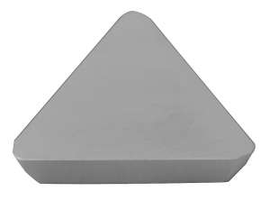 Kyocera TEEN 43PTTR TN100M Grade Uncoated Cermet, Triangle, Positive Rake Angle, Right-Hand Milling Insert for Finishing-Medium in Steel