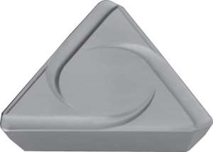 Kyocera TEMR 43PTERH PR1225 Grade PVD Carbide, Triangle, Positive Rake Angle, Right-Hand Milling Insert for Medium-Roughing in Steel and Stainless Steel