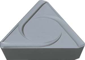 Kyocera TPMR 43PDERH PR1225 Grade PVD Carbide, Triangle, Positive Rake Angle, Right-Hand Milling Insert for Medium-Roughing in Steel and Stainless Steel