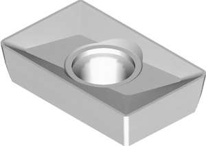 Kyocera XPMT 090208 TC60 Grade Uncoated Cermet, Parallelogram, Positive Rake Angle, Neutral Milling Insert for Finishing-Medium in Steel