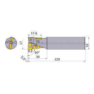 Mitsubishi-AQXR174SA16S 17mm End Mill (AQXR174SA16S)