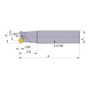 Mitsubishi-BRP3UNR081LW08 0.177 End Mill (BRP3UNR081LW08)
