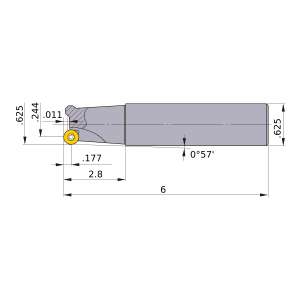 Mitsubishi-BRP4UNR101LW10 0.244 End Mill (BRP4UNR101LW10)