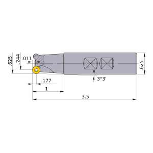 Mitsubishi-BRP4UNR101W10 0.244 End Mill (BRP4UNR101W10)