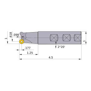 Mitsubishi-BRP4UNR162W16 0.618 End Mill (BRP4UNR162W16)