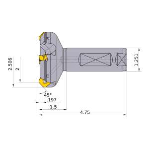 Mitsubishi-WSX445UR3203FA20M 2 End Mill (WSX445UR3203FA20M)