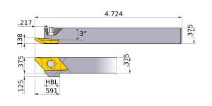 Mitsubishi BTAHL-062 Indexable Turning Holder forBTAT Inserts