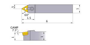 Mitsubishi MTENN-164 Indexable Turning Holder forTN__43 Inserts