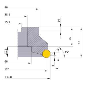 Mitsubishi-AOX445R12510E 125mm Face Mill (AOX445R12510E)