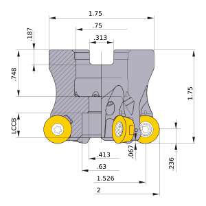 Mitsubishi-ARP6UPR0205AA 1.526 Face Mill (ARP6UPR0205AA)
