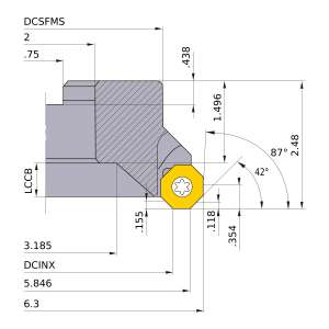 Mitsubishi-BOER0608F 5.846 Face Mill (BOER0608F)