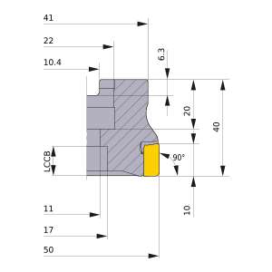 Mitsubishi-VOX400-050A03R 50mm Face Mill (VOX400-050A03R)