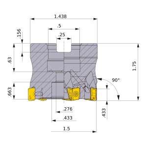 Mitsubishi-VPX300UR1.5004SA 1.5 Face Mill (VPX300UR1.5004SA)