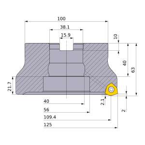 Mitsubishi-WJX14R12507EA 109.4mm Face Mill (WJX14R12507EA)