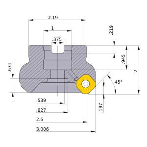 Mitsubishi-WSX445UR2505CA 2.5 Face Mill (WSX445UR2505CA)