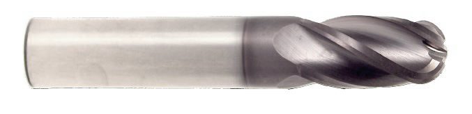 4 Flute-Standard Length-Single End-Ball-AlTIN 1/16 X 1/8 X 3/16 X 1-1/2