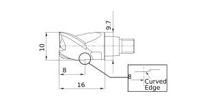 Mitsubishi Cut Diameter 10mmiMX_S3A Square head, 3 flute, For aluminum alloy